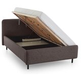 Meise Möbel Antracitno sivi tapecirani bračni krevet s prostorom za odlaganje s podnicom 140x200 cm Primo – | shoptok.hr