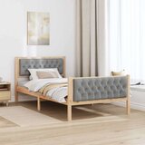  Okvir za krevet Svijetlo siva 100 x 200 cm tkanina | shoptok.hr