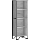 vidaXL Knjižna omara siva sonoma 50x31x137,5 cm inženirski les | Shoptok.si