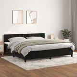  Box spring postelja z vzmetnico črna 200x200 cm žamet, (20791391) Cene