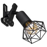 Globo 54802SK - Zidna lampa sa stezaljkom XARA I 1xE14/40W/230V crna | Eponuda.com