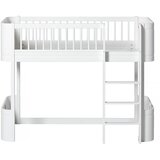 Oliver Furniture® nadstropna posteljica mini+ low loft bed 60x160 white | Shoptok.si