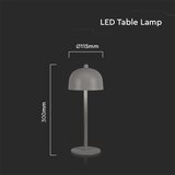  LED prigušiva punjiva stona lampa LED/1W/5V 3000-6000K 1800 mAh siva | Eponuda.com