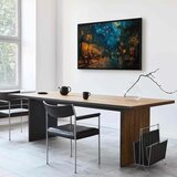  Slika - Paris street – a painting inspired by Vincent van Gogh\'s style 90x60 U crnom drvenom okviru | shoptok.hr