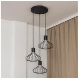  Visilica na sajli SOLANO 3xE27/15W/230V crna/sjajni hrom | Eponuda.com