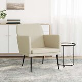  Fotelja krem 61 x 78 x 80 cm od umjetne kože - Krema 1 | shoptok.hr