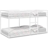 Krevet na kat bez madraca bijeli 107x203 cm čelik | shoptok.hr