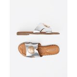 SEASTAR Silver flip-flops with gold decoration | Shoptok.si