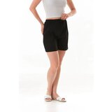 Dewberry 27145 Ribbed Drawstring Jersey Shorts-BLACK | shoptok.hr