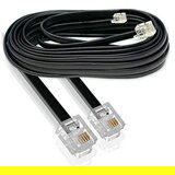 Cabletech telefonski kabel , ploščati, 6 m, črn Cene