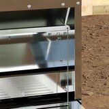 Feeder s nogom za piliće Srebrno 25 x 42 x 40 cm Cinkani čelik | Eponuda.com