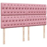 vidaXL Box spring postelja z vzmetnico roza 180x200 cm žamet | Shoptok.si