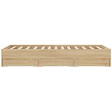  Okvir za krevet s ladicama boja hrasta 120x190 cm drveni | shoptok.hr