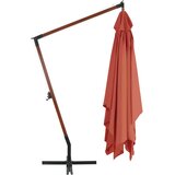  Konzolni vrtni suncobran s drvenim stupom 400 x 300 cm terakota | shoptok.hr