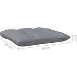  Vrtni kavč dvosed s sivimi blazinami trdna borovina, (20655635) | Shoptok.si