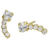 Victoria Cruz halo crystal gold mindjuše sa swarovski kristalima ( a4486-07dt ) | ePonuda.com