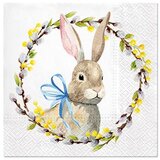 Decoupage salvete - Rabbit with Catkins - 1kom  Decoupage salvete - Rabbit with Catkins - 1kom Slike