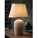 Mauro Ferretti Kremno bela keramična namizna svetilka s tekstilnim senčilom (višina 44 cm) Japandi – | Shoptok.si