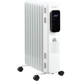 HOMCOM oljni radiator z 9 elementi, nastavljivo temperaturo, 3 stopnjami ogrevanja in časovnikom, 42,5x24x63cm, bel, (20755555) Cene