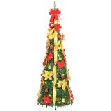 vidaXL Umetna novoletna jelka pop-up 100 LED diod zelena 150 cm | Shoptok.si
