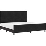  s opruga kutije s uzglavljem Crna 200 x 200 cm Baršun | shoptok.hr