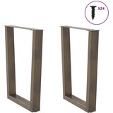  Noge za blagovaonski stol V-oblik 2 kom Prirodni čelik 60 x (72-73,3) cm Čelik | Eponuda.com