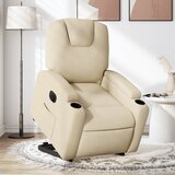 Maison Chic Električni naslanjač - Relax naslanjač s funkcijo vstajanja krem blago, (22062213) | Shoptok.si