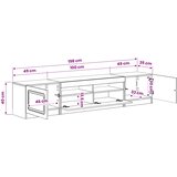  LED TV kabinet UTRECHT 3 kom. Staro drvo Konstruirano drvo Siva 100 x 35 x 40 cm | shoptok.hr