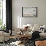  Slika - Cloudy Night Sky - Moons in Brown and Beige Hues Among Clouds and Numerous Little Stars on a Light Background 120x80 U c | shoptok.hr