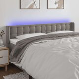  Uzglavlje svjetlosivo 203x16x78/88 cm baršunasto Cijene