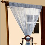HOMESCAPES Poliestrska zavesa z vrvico Modra, 90x200 cm, (20749347) | Shoptok.si