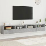  The Living Store Stenske TV omarice betonsko sive 100x30x30 cm inženirski les - TV Stenska Omarica, (21499179) Cene
