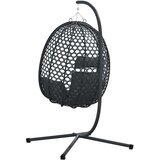  Viseća jaja stolica Antracit i crna 104 x 100 x 191 cm | shoptok.hr