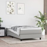 The Living Store Posteljni okvir svetlo siv 90x190 cm blago - Box Spring Posteljni Okvir, (21516669) Cene
