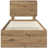  Krevetna konstrukcija Umjetnička hrastovina 90 x 190 cm | shoptok.hr
