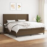 The Living Store Box spring postelja z vzmetnico temno rjav 200x200 cm blago - Box Spring Postelja, (21515514) Cene