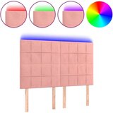  Posteljno vzglavje roza 144x5x118/128 cm žamet, (20952036) | Shoptok.si