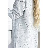 numoco basic Women's cardigan with longer back - grey | shoptok.hr