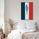  Slika - Torch Against the Backdrop of the French Flag 80x120 U prirodnom drvenom okviru | shoptok.hr