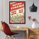 Wallity uramljena slika Retro Cinema, 35x45 cm Cene
