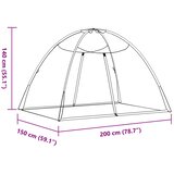  Komarnik Mongolia s vratima 220 mrežasti crni 200x150x140 cm | shoptok.hr