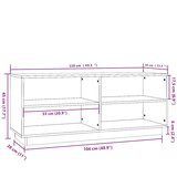 Ormarić za cipele boja meda 110x34x45 cm od masivne borovine | shoptok.hr