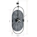 WALLXPERT dekorativni metalni zidni sat sntr silver srebrno - crna boja | ePonuda.com
