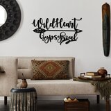 Wallity zidna dekoracija wild heart gypsy soul, 60 x 32 cm, crna | ePonuda.com