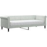  Dnevni krevet s madracem svjetlosivi 80 x 200 cm baršunasti | shoptok.hr