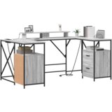 vidaXL Stol s ladicama s pohranom 182 x 101 x 87.5 cm Konstruirano drvo | shoptok.hr