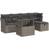 vidaXL 6-dijelni set vrtnih sofa od poliratana s jastucima sivi | shoptok.hr