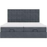 vidaXL okvir kreveta s madracima tamnosivi 200x200cm baršunasti | shoptok.hr
