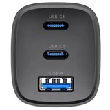 Havit UC20 - GaN 65 W three-port travel charger, black | shoptok.hr