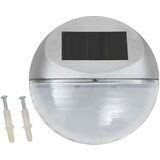 vidaXL Zunanje solarne stenske svetilke LED 12 kosov okrogle srebrne | Shoptok.si
